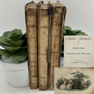 Family Secrets (1843) Sarah Stickney Ellis Victorian Lit. HC Set POOR CONDITION