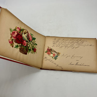 Antique Autograph Book Scrap Album 1891-1905 German & English, Poetry, Clippings