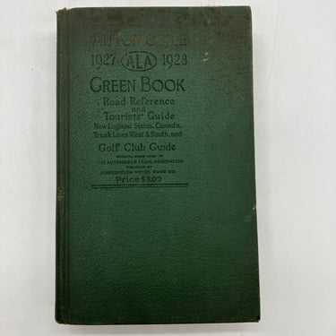 1927 ALA Automobile Green Book Golf Club Tourists Guide New England & Canada