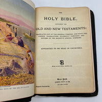 Vintage KJV Study Bible (1933) James Pott Bonded Leather Maps Edgar Alan Bisanar