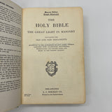 Masonic KJV Bible Temple Illustrated Edition 1951 Holman & Kelchner Cloth Flex Covers