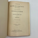 A History of Rowan County North Carolina (1929) Jethro Rumple DAR Hardcover Good