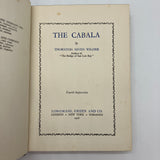 The Cabala (1928) Thornton Wilder UK Edition 4th Printing Hardcover DJ Good