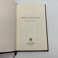 Signed Charles Stanley How To Listen To God (1985) Nelson Leather Hardcover Fine