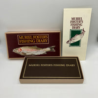 Muriel Fosters Fishing Diary 1980 Viking Press Leather HC Box Pamphlet Very Good