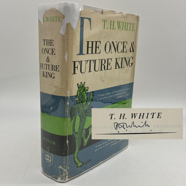 Signed T.H. White The Once & Future King 1958 Eighth Printing Hardcover DJ Fair