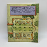 Beatrix Farrand's American Landscapes 1985 Balmori McGuire PB Good First Edition