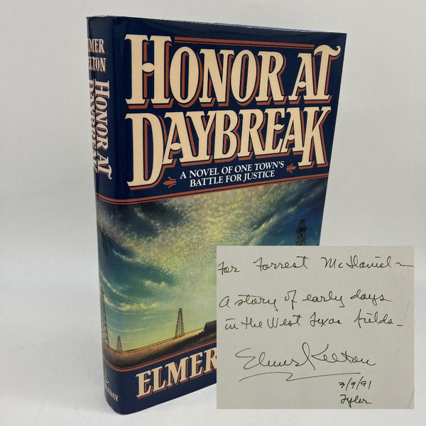 Signed Elmer Kelton Honor At Daybreak (1991) Hardcover DJ First Edition Good