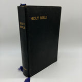 Vintage Collins Clear-Type Press KJV Holy Bible (1958) UK Bonded Leather Good