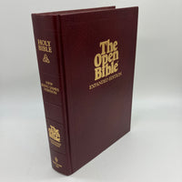 The Open Bible Expanded Edition 462 NKJV 1985 Nelson Leather HC Large Print Good