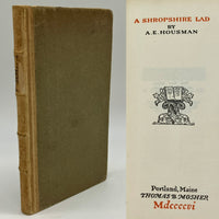 A Shropshire Lad 1906 A.E. Housman Classic Poetry Thomas Mosher Limited Edition