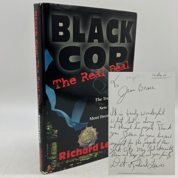 Signed First Edition Richard Lewis Black Cop NYC Most Decorated Cop 1996 HC Good