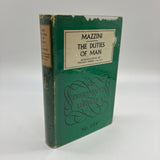 The Duties of Man and Other Essays 1961 Joseph Mazzini Everymans Library HC Good