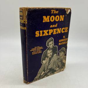 The Moon and Sixpence (1942) W. Somerset Maugham Movie Tie-in Cloth HC DJ Poor
