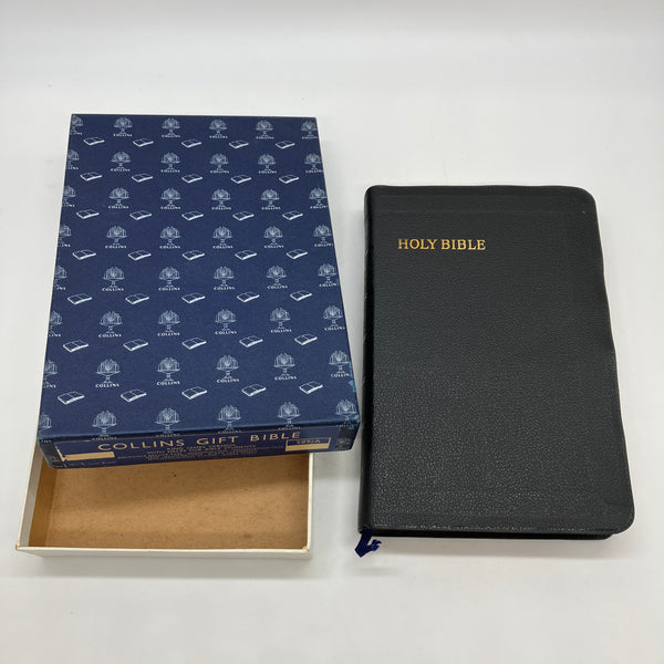 Vintage KJV Holy Bible 1953 Collins Clear Type Press Leather Box Color Maps Nice