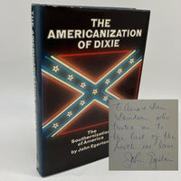 Signed John Egerton The Americanization of Dixie (1974) First Edition HC DJ Good