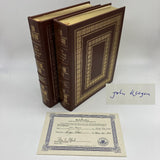 Signed John Keegan The First and Second World War Easton Press HC Leather Fine