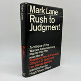 Rush to Judgment (1966) Mark Lane JFK Assassination Hardcover Dust Jacket Good