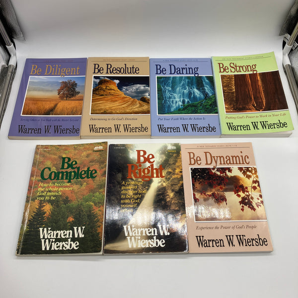 7 Lot of Warren Wiersbe Be Series Paperback Bible Study Commentaries