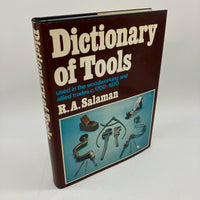 Dictionary of Tools in Woodworking 1700-1970 (1986) RA Salaman Hardcover DJ Good