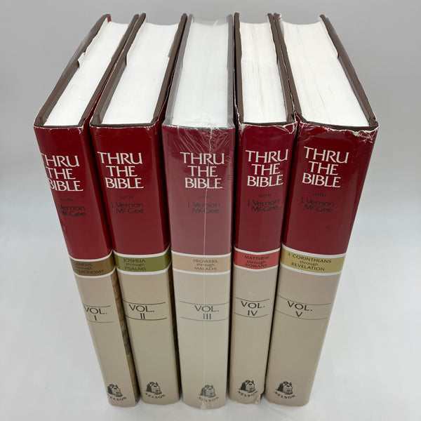 Thru The Bible Complete 5 Volume Set 1981-83 J Vernon McGee Hardcover Commentary