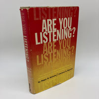 Are You Listening? (1957) Ralph Nichols & Leonard Stevens Hardcover DJ Good