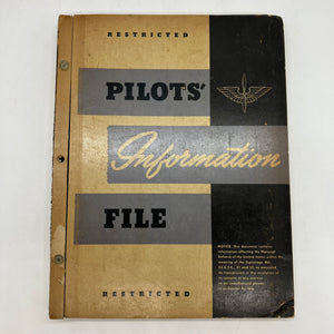 Pilots' Information File (1943) War Department Restricted WW2 Army Air Force HC