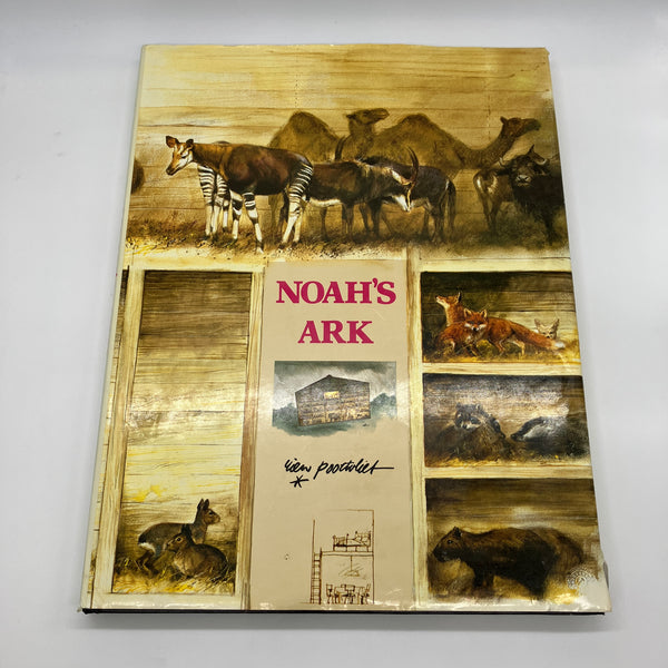 Noah's Ark 1986 Rien Poortvliet Large Hardcover Dust Jacket Biblical lllustrated