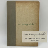 Signed Alice Ravenel Huger Smith: An Appreciation 1956 Privately Printed HC Good