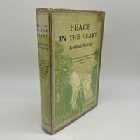 Peace in the Heart 1930 Archibald Rutledge Hardcover Dust Jacket Poor Condition