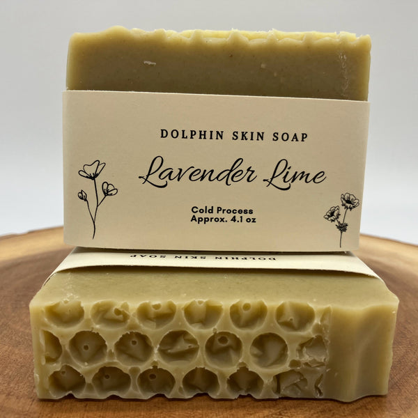 All Natural Lavender Lime Handmade Soap