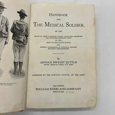 Handbook for The Medical Soldier (1941) Arnold Dwight Tuttle Ex-Library HC Good