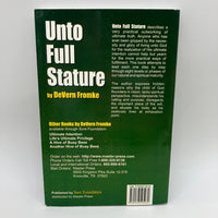 Unto Full Stature (2001) DeVern Fromke Spiritual Christian Living Paperback Good