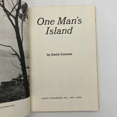 First Edition One Man's Island (1971) David Conover Wallace Island Canada HC VG