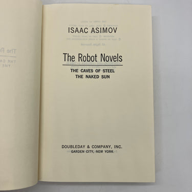 The Robot Novels (1957) Isaac Asimov BCE Book Club Edition Hardcover DJ Good