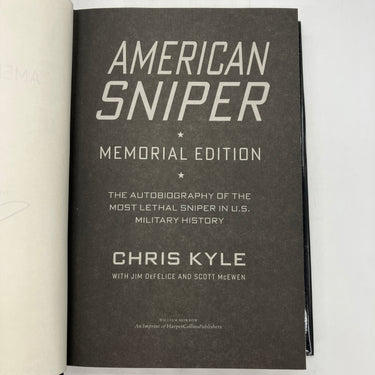 American Sniper: Memorial Edition (2013) Chris Kyle Hardcover Dust Jacket Good