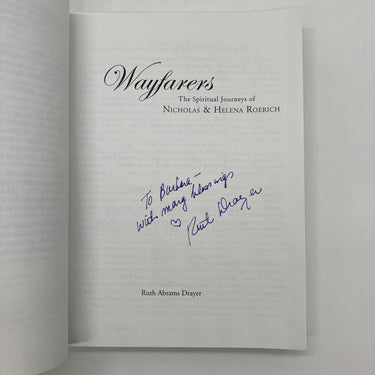 Signed Ruth Drayer Wayfarers Spiritual Journeys Nicholas Helena Roerich PB Good