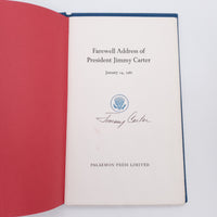 Signed Jimmy Carter Farewell Address 1981 Palaemon Press Limited Edition 139/300