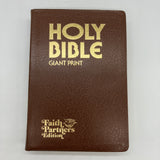 Giant Print Faith Partners Edition KJV Holy Bible Reference Bonded Leather Clean