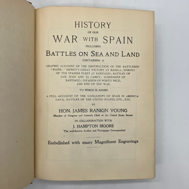 First Edition History of Our War with Spain (1898) James Rankin Young Cloth Good
