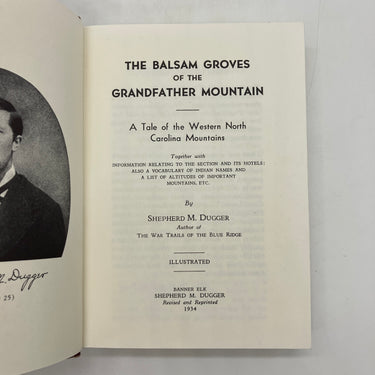The Balsam Groves of the Grandfather Mountain 1974 Shepherd Dugger HC Acceptable