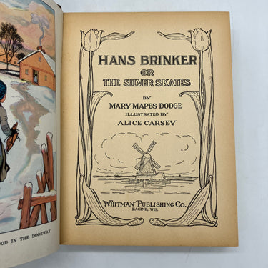 Hans Brinker, or The Silver Skates by Mary Mapes Dodge Hardcover DJ Acceptable