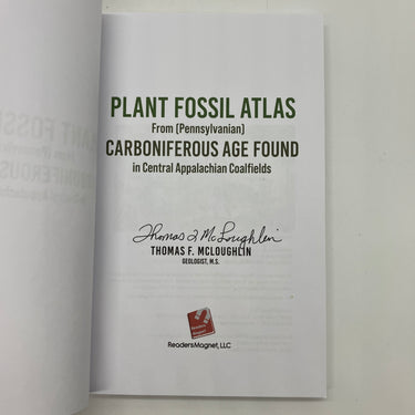 Signed Thomas McLoughlin Plant Fossil Atlas From Pennsylvanian Carboniferous Age