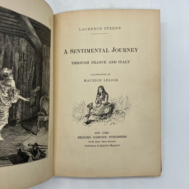 A Sentimental Journey Through France & Italy (1892) Laurence Sterne HC Very Good