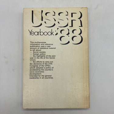 USSR '88 Yearbook 1988 Novosti Press Agency Soviet Union History Paperback Good