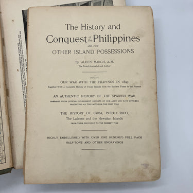 The History & Conquest of the Philippines by Alden March Cloth HC Poor Condition