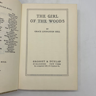 The Girl of the Woods (1942) Grace Livingston Hill Cloth Hardcover DJ Good