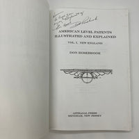 Signed American Level Patents Volume 1 New England (2000) Don Rosebrook PB Good