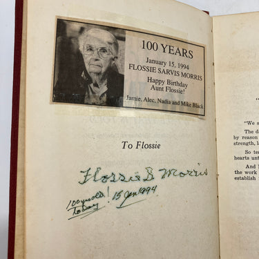 Signed Samuel Calhoun Morris A Tale That Is Told: Carolina Life 1952 Cloth Good