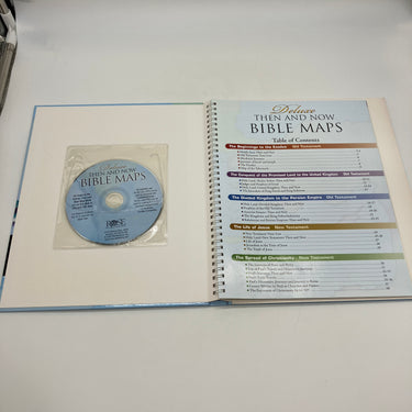 Deluxe Then and Now Bible Maps w CD-ROM 2012 Rose Publishing Spiral HC Very Good